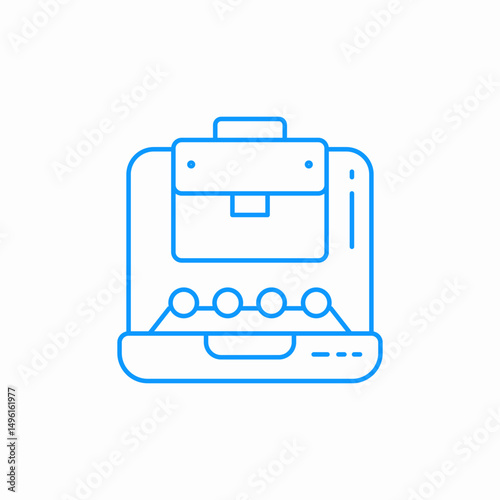 briefcase organization tool icon sign vector