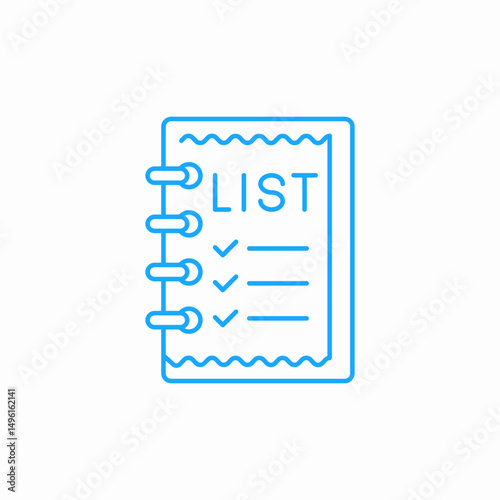 checklist notebook list icon sign vector