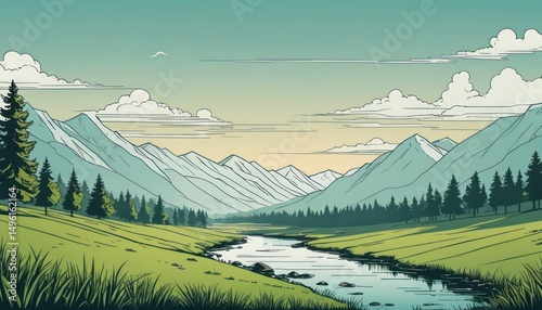 mountain landscape in the mountains