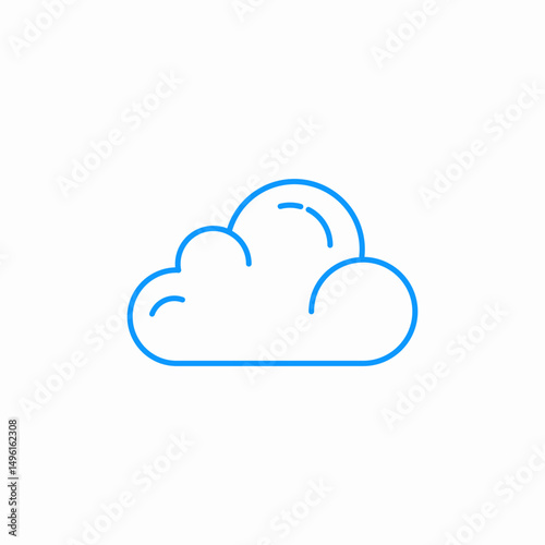 cloudy overcast weather icon sign vector