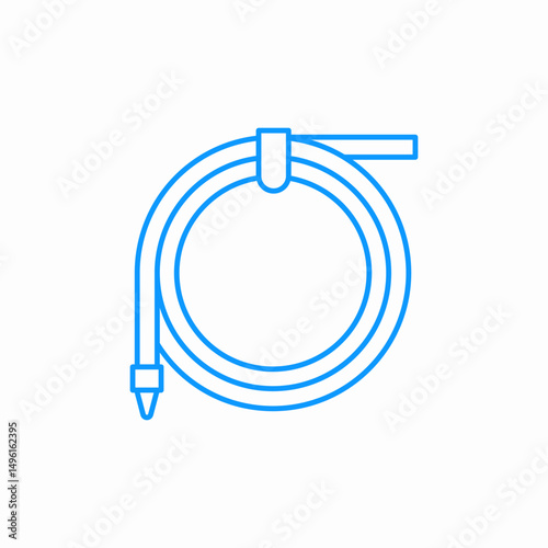 coiled garden hose icon sign vector