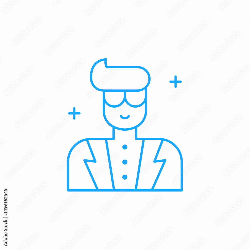 confident person style icon sign vector