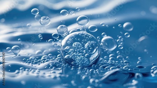Wallpaper Mural Air bubbles in blue water Torontodigital.ca