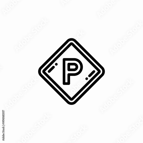 parking icon reserved parking place icon sign vector