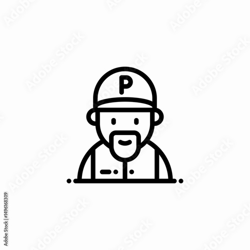 parking guard icon icon sign vector