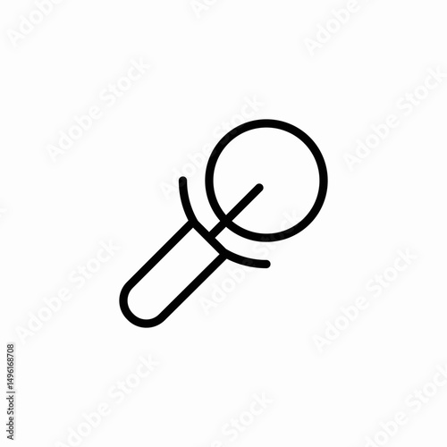 pizza cutter icon sign vector