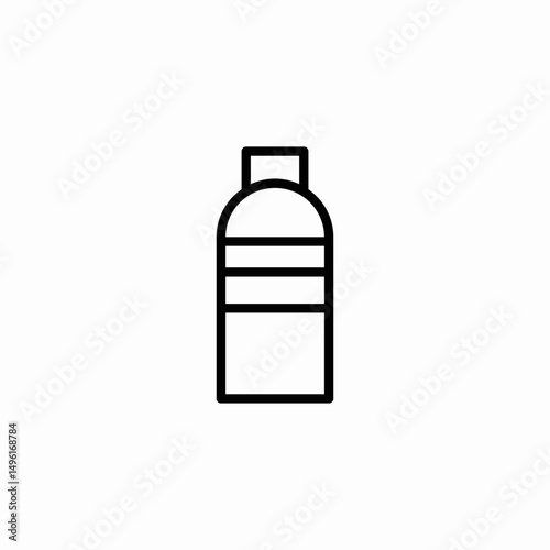 plastic bottle icon sign vector