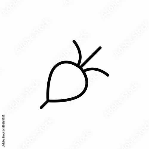 purple radish icon sign vector
