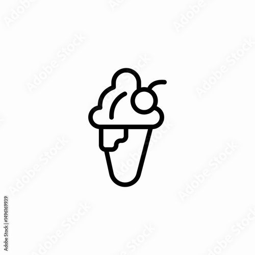 soft serve icon sign vector