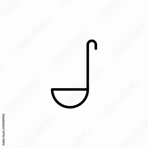 soup ladle icon sign vector