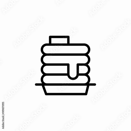 stack pancakes icon sign vector