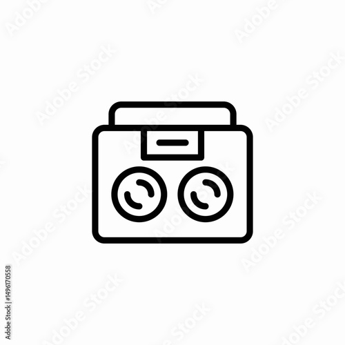 tape recorder icon sign vector