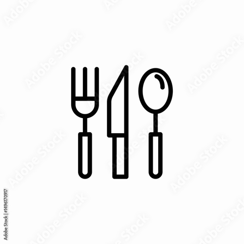 utensil set icon sign vector
