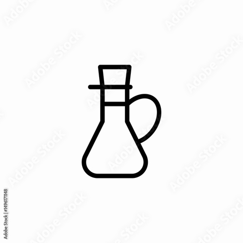 vinegar cruet icon sign vector