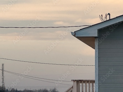 Powerlines connected to residential house