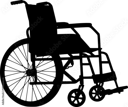 Wheelchair Silhouette isolated on white background wheelchair vector shape
