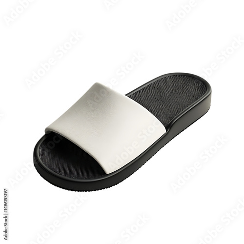 Minimalist Slip On Sandals with a Refined Design Isolated on Transparent Background