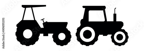 Set Of Trucks On White Background
