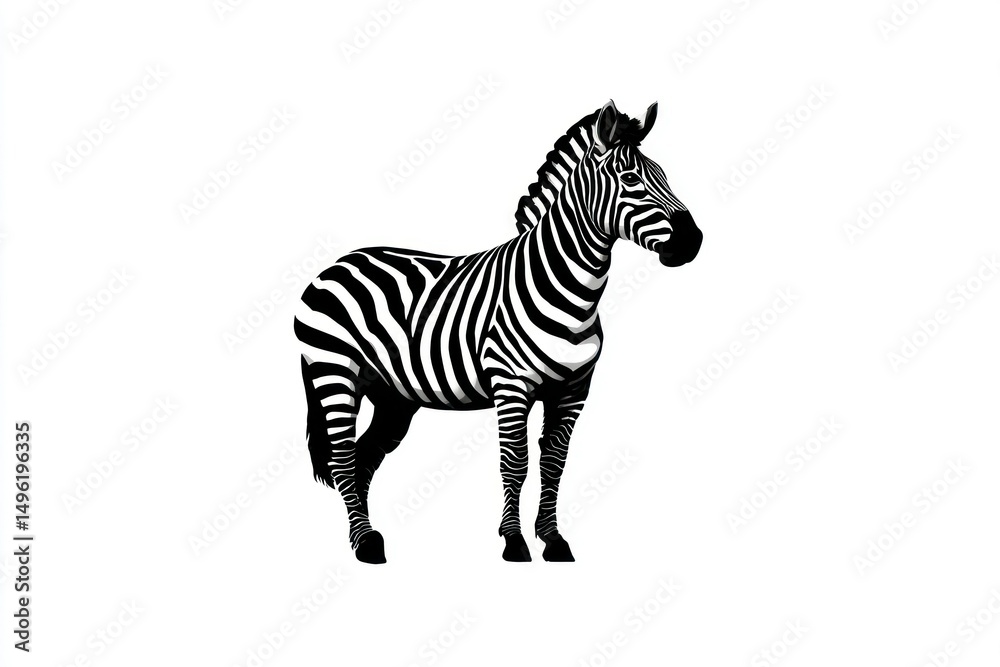 Obraz premium Striking Black and White Animal with Bold Patterns Perfect for Nature Wildlife and Design Pr