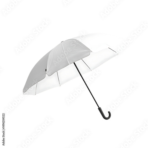 Minimalist Beach Umbrella with a Space Saving Design Isolated on Transparent Background