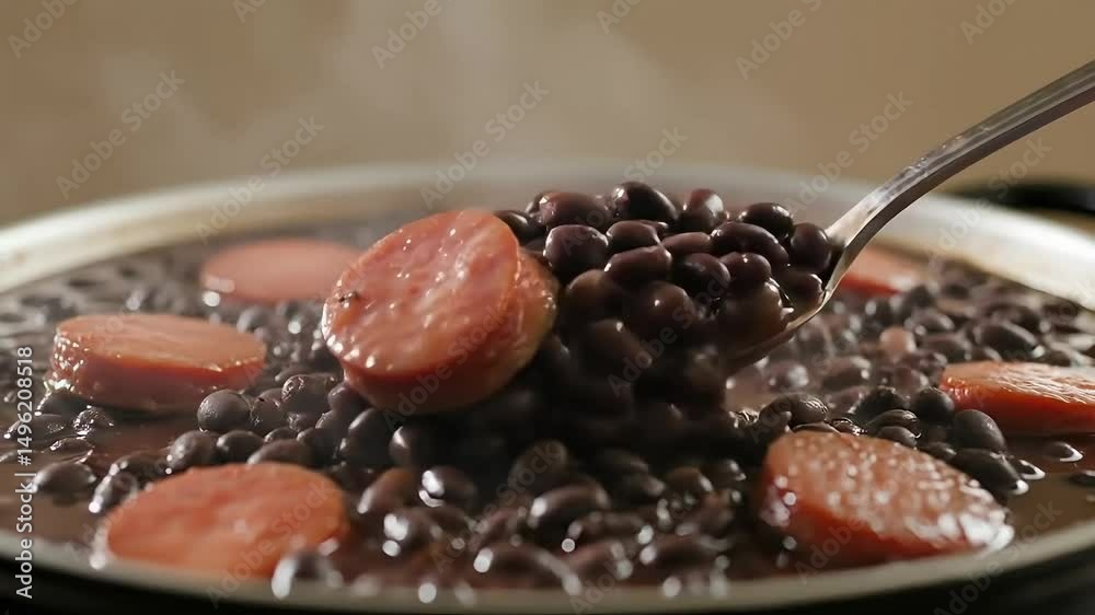 Delicious feijoada recipe brazilian black bean stew with sausage traditional food cooking tutorial