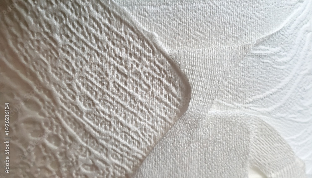 Obraz premium a close up view of a white toilet paper showing delicate paper texture
