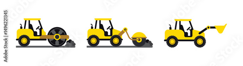 Excavator Black Icon Collection