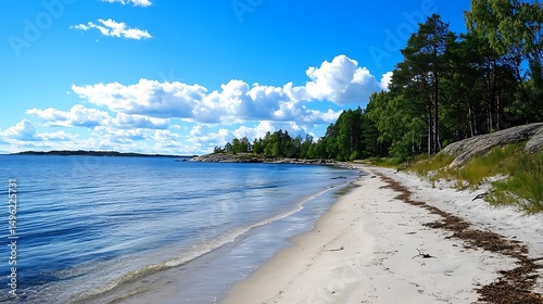 Fototapeta Naklejka Na Ścianę i Meble -  Beautiful sunset on the beach of the Baltic Sea in Poland