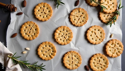 Delicious cookie photography home kitchen food art cozy atmosphere top-down view creative concepts