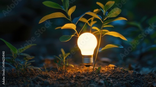 Illuminated Growth A Symbol of Sustainable Energy and New Beginnings