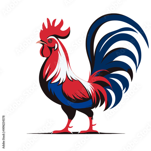 rooster isolated on white background