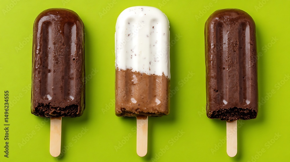 Obraz premium Chocolate Vanilla Ice Pops.