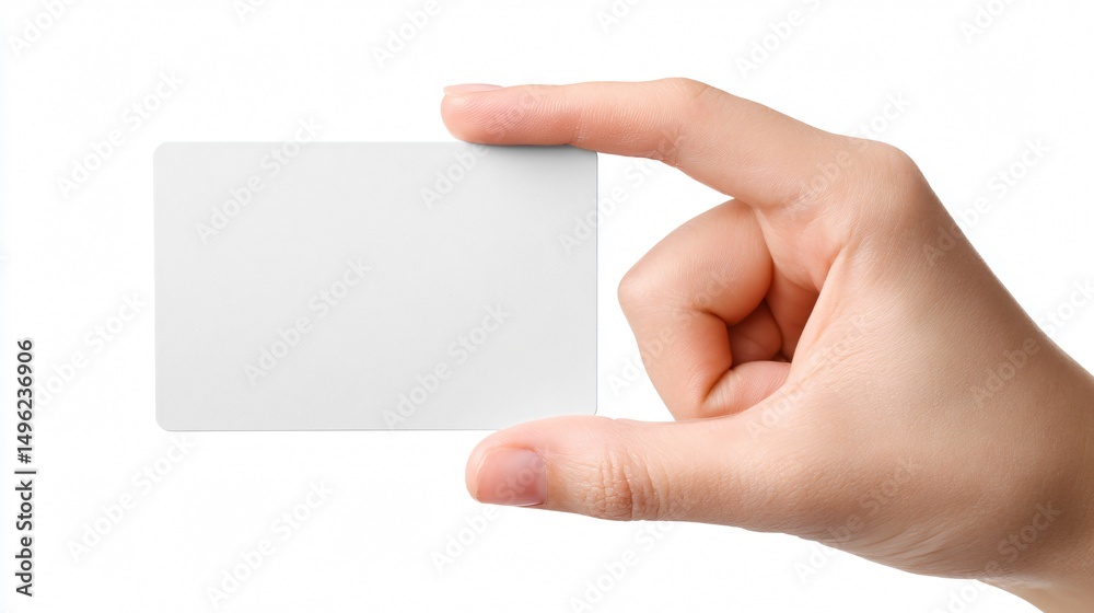 Obraz premium Business Woman's Hand Displaying Credit Card for Payment