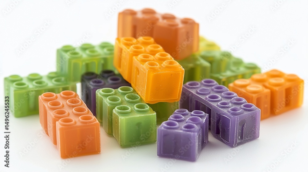 Fototapeta premium Colorful fruit-flavored building blocks