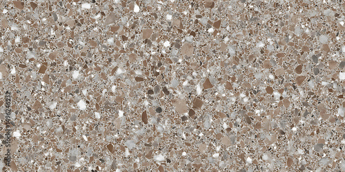 Beige tesserae-like stones on a backdrop of marble-like terrazzo texture - Seamless , pattern , background , tile