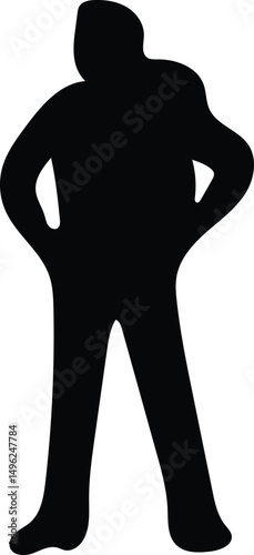 Man Exploring Mountains Silhouette