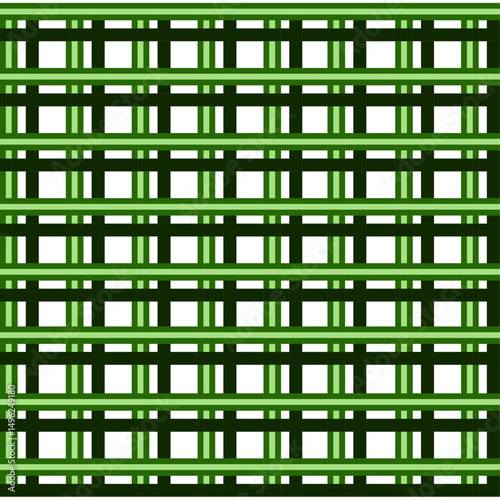 Dark Green Plaid Lattice Pattern – Repeating Tartan-Inspired Grid