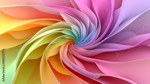 Rainbow swirl abstract art.