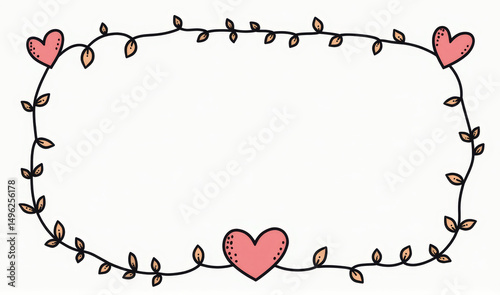 valentine card with hearts