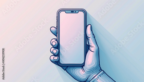mobile phone with blue screen