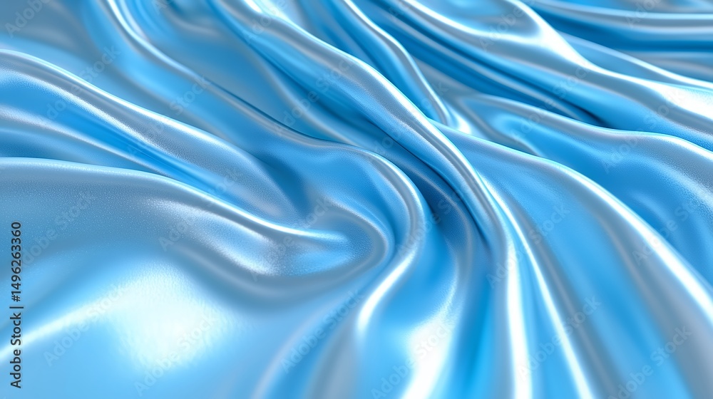 Obraz premium Blue Silk Fabric Texture