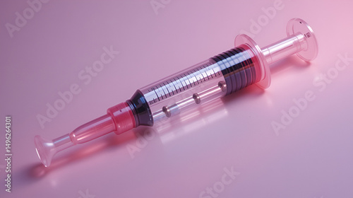 syringe and ampulla