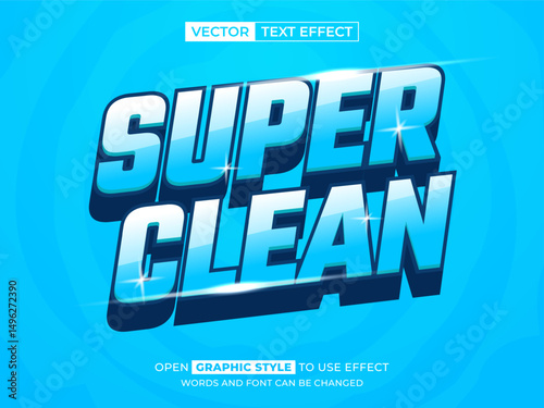 super clean editable text, font effect, 3d text for title