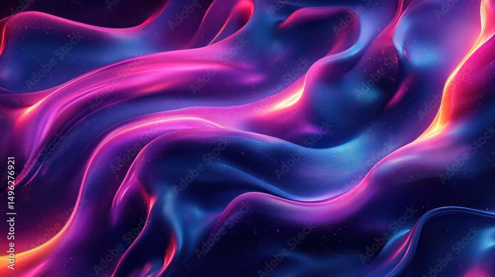 Obraz premium Abstract Wave in Blue Pink