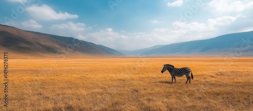 Zebra in Field