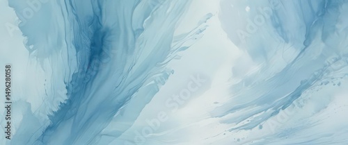 Abstract light blue watercolor, soft brushstrokes, evokes tranquil ocean depths ,  design,  abstract,  dreamy
