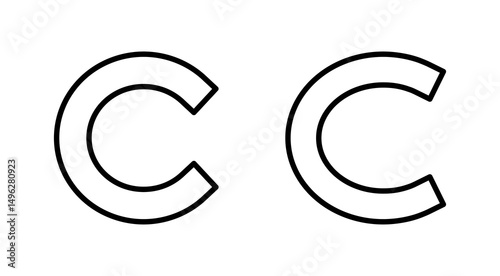 Copyright icon vector. copyright sign and symbol