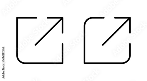 External link icon vector. link sign and symbol. hyperlink symbol