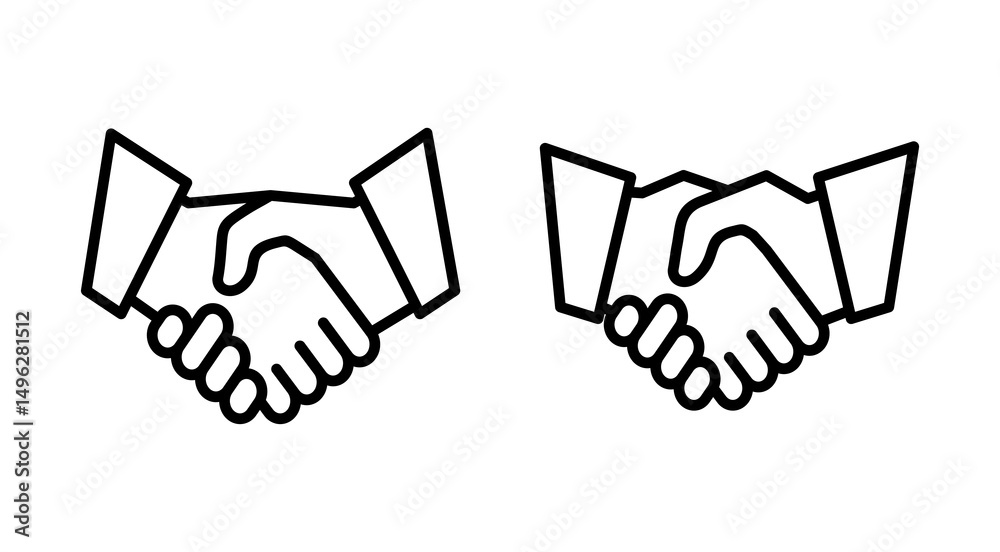 Fototapeta premium Handshake icon vector. business handshake sign and symbol. contact agreement