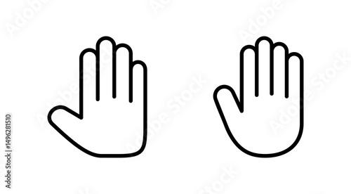 Hand icon vector. hand sign and symbol. palm